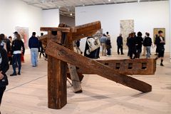 37 Hankchampion - Mark di Suvero 1960 Wood, steel hardware and chains Whitney Museum Of American Art New York City.jpg